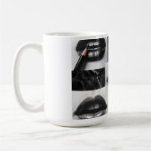Monochrome Lips Classic Mug – Stylish Black & Whit (Gauche)