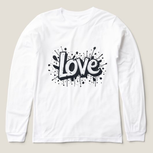 Monochrome Love-Label Tri-Blend Shirt (Voorkant)