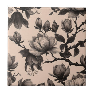 Monochrome Magnolia Keramische Tegel Tegeltje