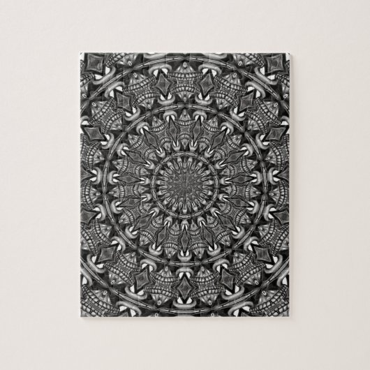 Monochrome Mandala Legpuzzel (Verticaal)