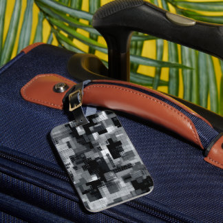 Monochrome Matrix Mozaïek Bagagelabel