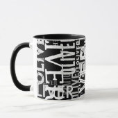 Monochrome memorabele zwart-wit douane mok (Links)
