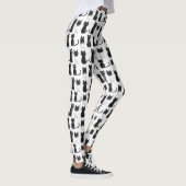 Monochrome Meow Leggings - Black Cats (Rechts)