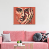 Monochrome minimalisme canvas kunst (Insitu (Woonkamer))