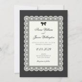 Monochrome minimalist elegant wedding kaart (Voorkant)