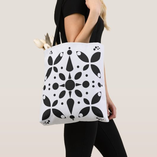 monochrome minimalistische symmetrie-Canvas tas (Dichtbij)
