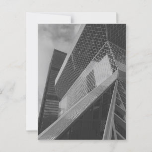 Monochrome moderne architectuurbibliotheek van Sea Briefkaart