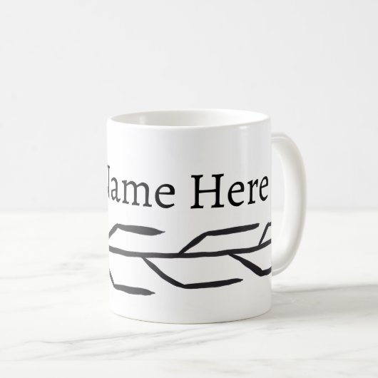 Monochrome Mok van inktvertakking (Voorkant rechts)