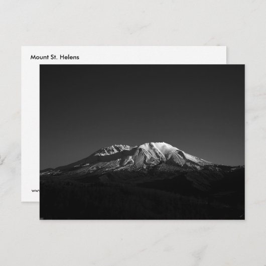 Monochrome Mont Saint Helens En Repose Carte Posta (Devant / Derrière)