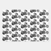 Monochrome motorfietsthema inpakpapier vel (Voorkant)