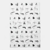 Monochrome Nature Tea Towel Theedoek (Verticaal)