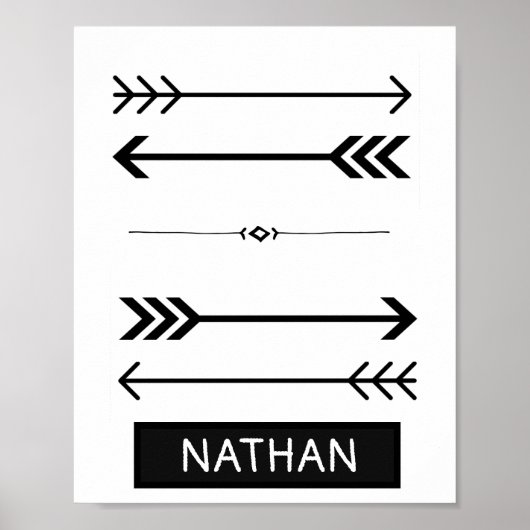 Monochrome Nursery Wall Art Poster (Voorkant)