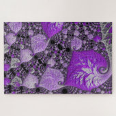Monochrome Paarse fractale kunst Legpuzzel (Horizontaal)
