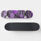 Monochrome Paarse fractale kunst Skateboard (Horizontaal)