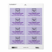 Monochrome Paarse verzendlabel (Full Sheet)