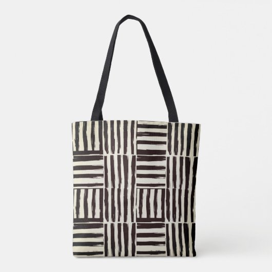 Monochrome penseelstreek Art Tas (Achterkant)