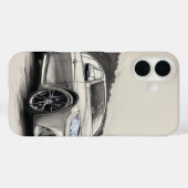 Monochrome Performance Sketch - BMW Case-Mate iPhone Case (Achterkant (horizontaal))