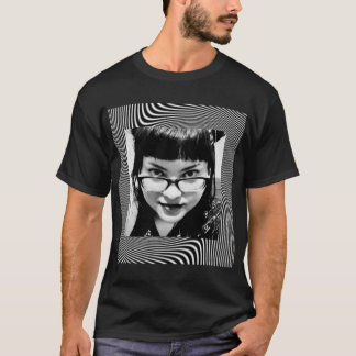 Monochrome piercingblik t-shirt
