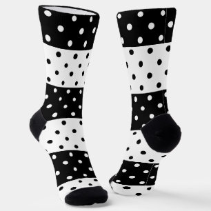 Monochrome poka Dots Crew Socks Sokken