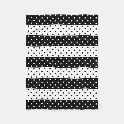 Monochrome poka Dots Fleece Blanket Deken (Voorkant)