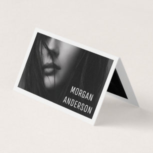 Monochrome Portret Minimalistische Zakelijke Kaart Visitekaartjes