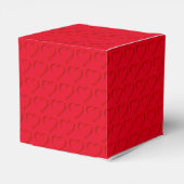 Monochrome Red Heart Pattern Valentijnsdag Bedankdoosjes (Achterkant)