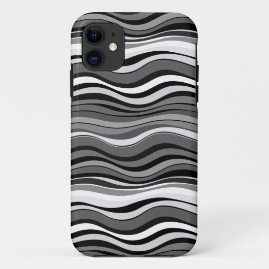 Monochrome rimpelpatroon Case-Mate iPhone case (Achterkant)