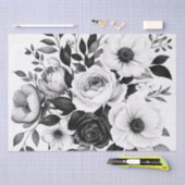 Monochrome Roos Tissuepapier (Craft)