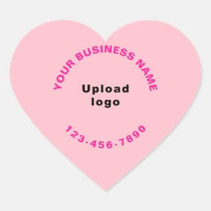 Monochrome roze merk met telefoonnummer; hart sticker