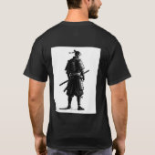 Monochrome Samurai Ink Art T-Shirt (Dos)