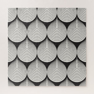 Monochrome schalen: stijlvol geometrisch legpuzzel