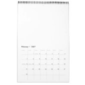 Monochrome Schedel Kunst Kalender (Feb 2027)