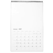 Monochrome Schedel Kunst Kalender (Jan 2027)