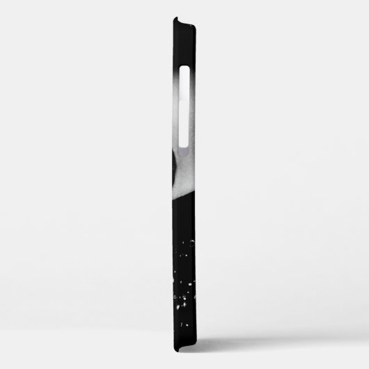 Monochrome sensuele lippen in zwart lijst Case-Mate iPhone case (Achterkant / Links)