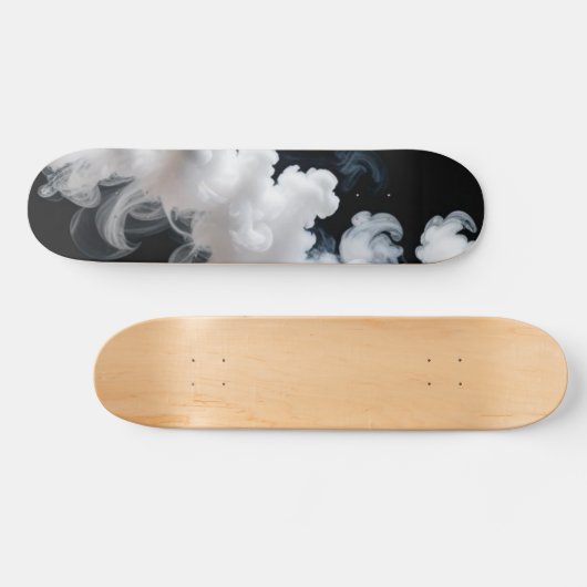 Monochrome Smoke Cloud Skateboard (Horz)