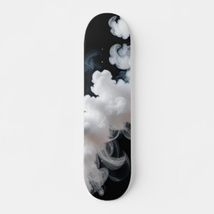 Monochrome Smoke Cloud Skateboard