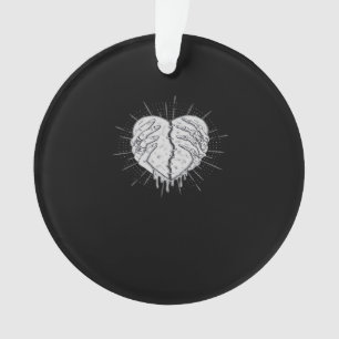 Monochrome Squelette Main Avec Coeur Classique
