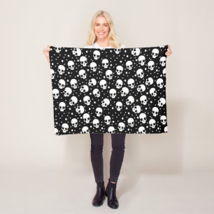 Monochrome stip van de polka fleece deken