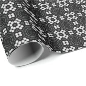 Monochrome Stippen Patroon Cadeaupapier (Rol Hoek)