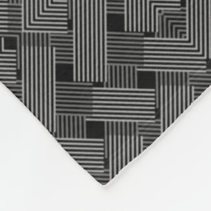 Monochrome Streep Blok Dekbed Fleece Deken