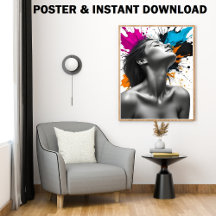 Monochrome vrouw Portret met kleur Splash