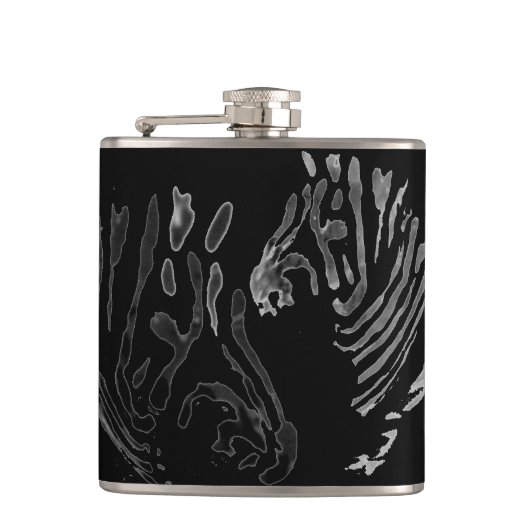 Monochrome zebras heupfles (Voorkant)