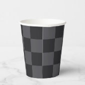 Monochrome zwarte grijze Kroatische controleurs Papieren Bekers (Rechts)