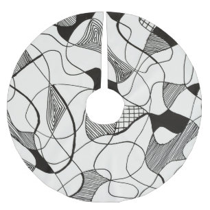 Monochroom Abstracte peninkt schets Kerstboom Rok