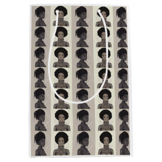 Monochroom Afrofuturistische Koninginnen Medium Cadeauzakje