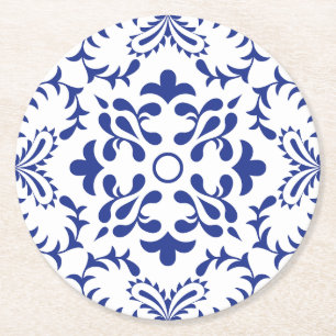 Monochroom Azulejo Ronde Onderzetter
