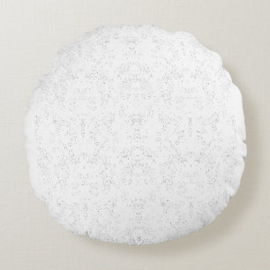 Monochroom Bloemmotief – Elegante Naadloze Kunst Rond Kussen