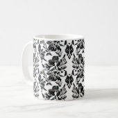 Monochroom bloemmotief Mok (Voorkant links)