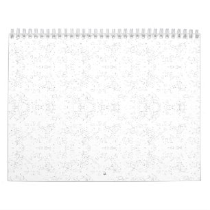 Monochroom bloempatroon – Elegante naadloze kunst Kalender