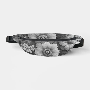Monochroom boeket bloemen heuptasje